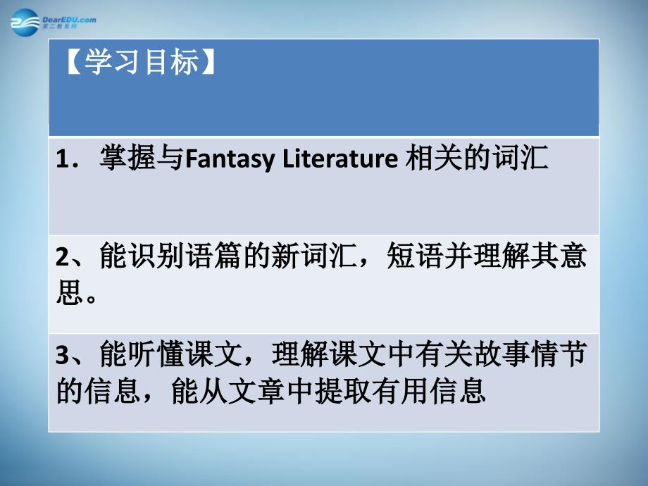 山东省淄博市淄川般阳中学高中英语《module 2 fantasy literature》课件1 外研版选修6_第2页