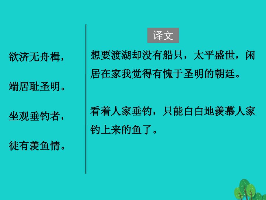 中考语文古诗文必考 必练第三部分八上望洞庭湖赠张丞相课件.pptx_第3页