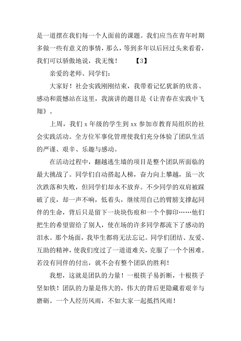 关于大学生梦想青春演讲稿3分钟_第3页