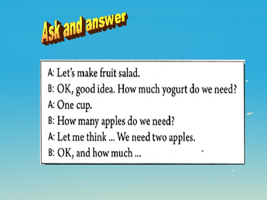 2018-2019年八年级英语上册 unit 8 how do you make a banana milk shake section a（2a-2d）课件 （新版）人教新目标版_第4页