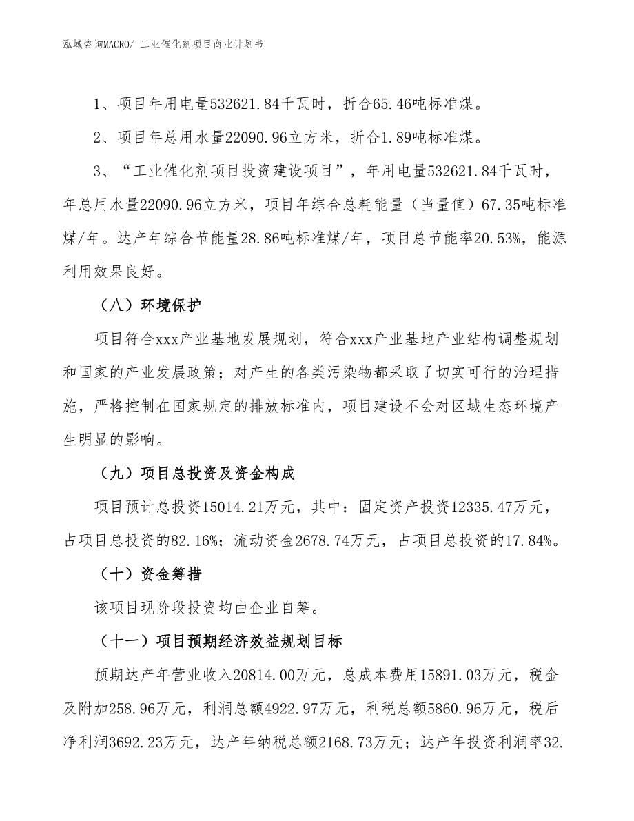 （项目说明）工业催化剂项目商业计划书_第5页