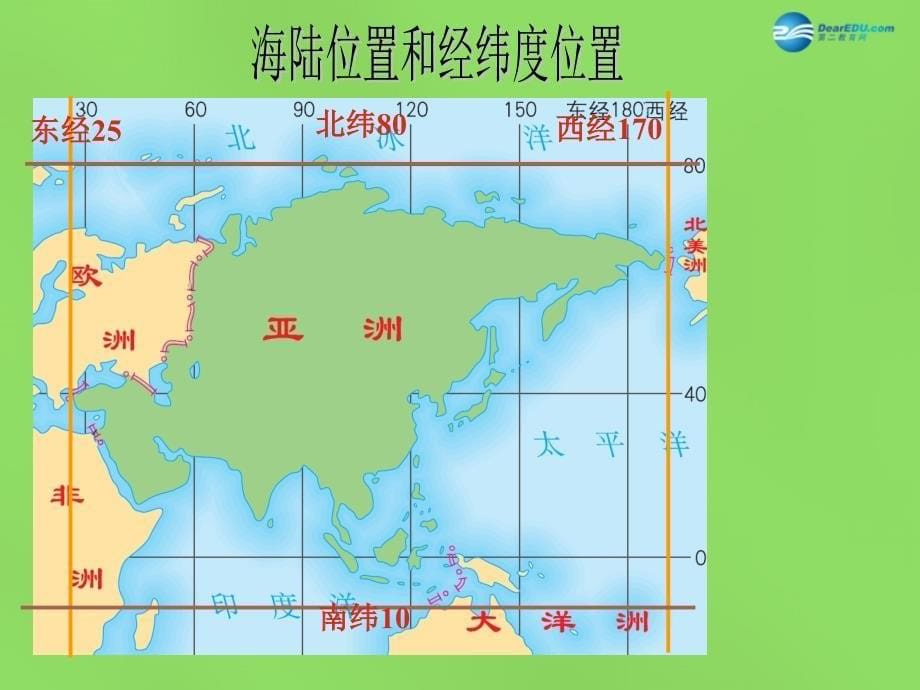 山东省新泰市青云街道第一初级中学七年级地理下册 6.1 亚洲及欧洲（第1课时）课件2 湘教版_第5页