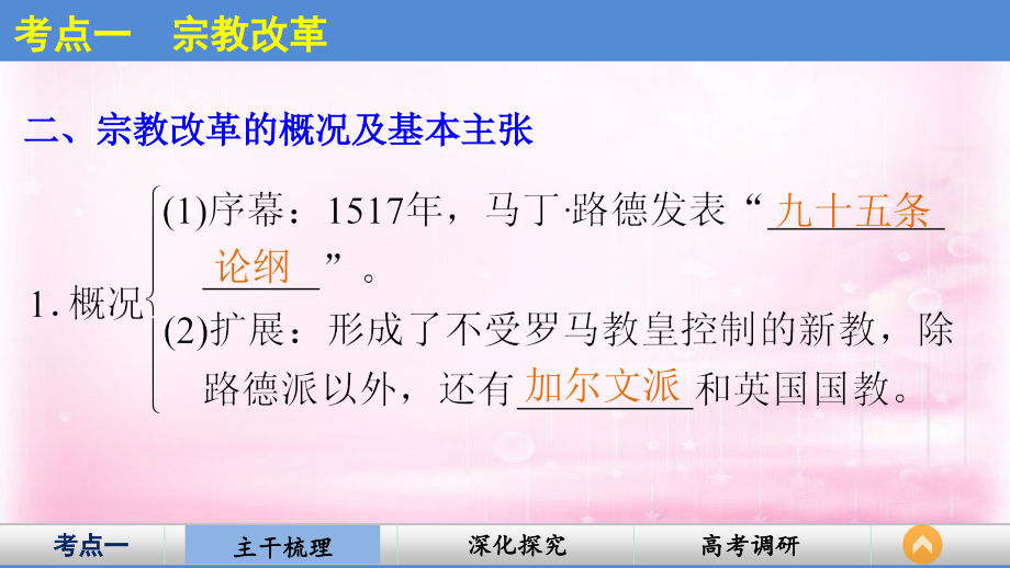 2018届高考历史一轮复习 第29讲 宗教改革和启蒙运动课件 新人教版必修3_第4页