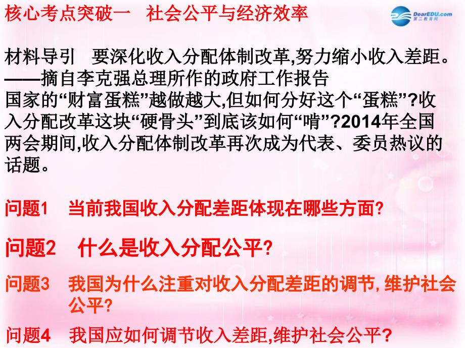 湖南省醴陵市第二中学2018届高考政治二轮专题复习 收入与分配课件_第4页