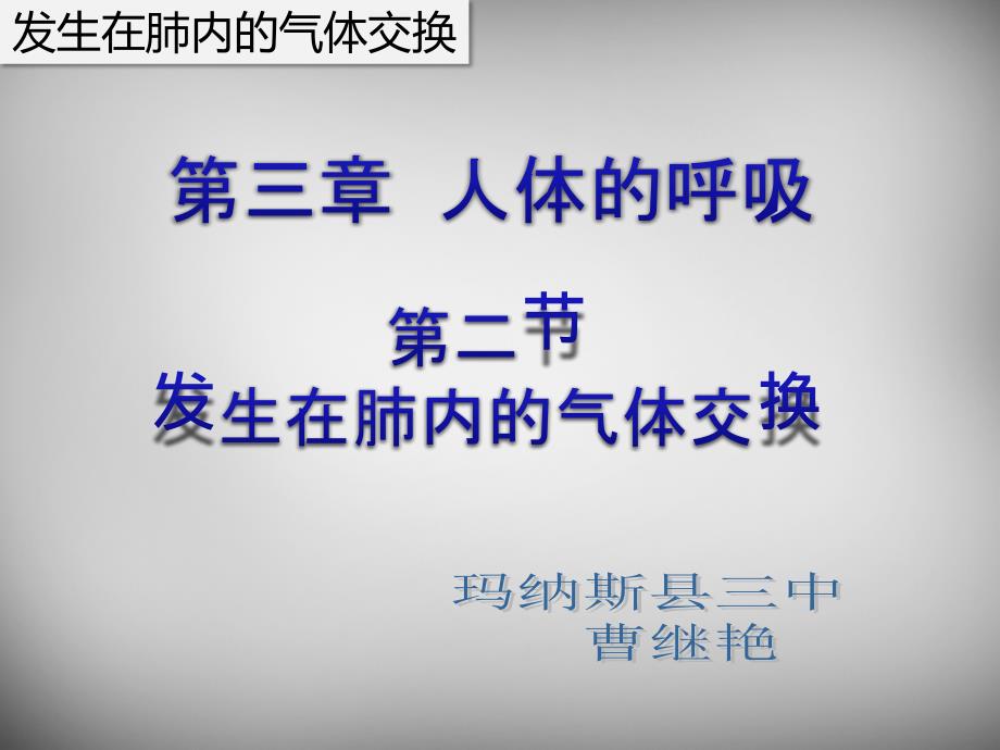 七年级生物下册 4.3.2 发生在肺内的气体交换课件1 新人教版_第2页