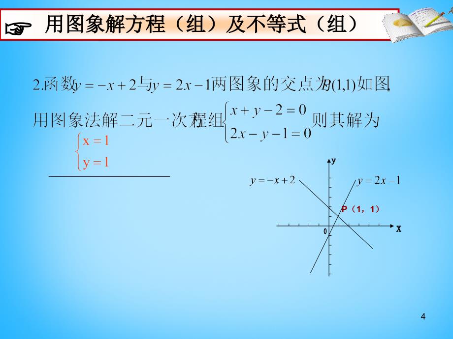 江西省广丰县实验中学八年级数学下册 19.2.3 一次函数与方程、不等式课件2 新人教版_第4页