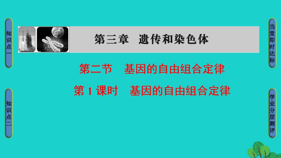 2018-2019学年高中生物第3章遗传和染色体第2节基因的自由组合定律第1课时课件苏教版_第1页