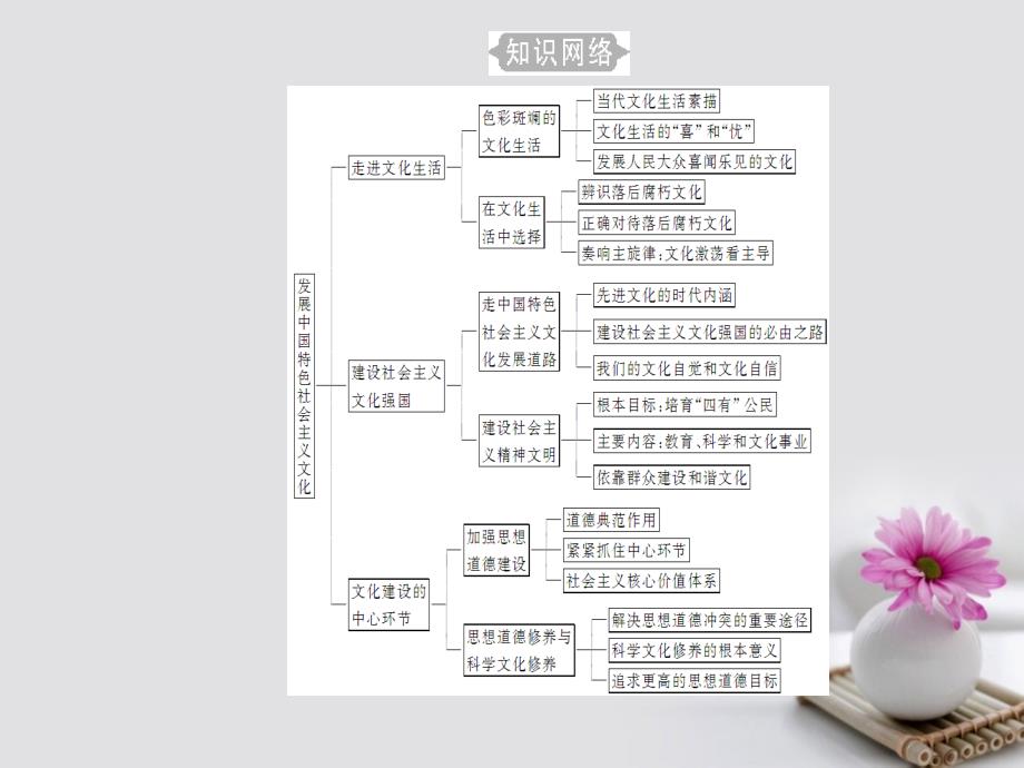 2018-2019学年高考政治一轮复习文化与生活专题十二发展中国特色社会主义文化考点1色彩斑斓的文化生活课件_第3页