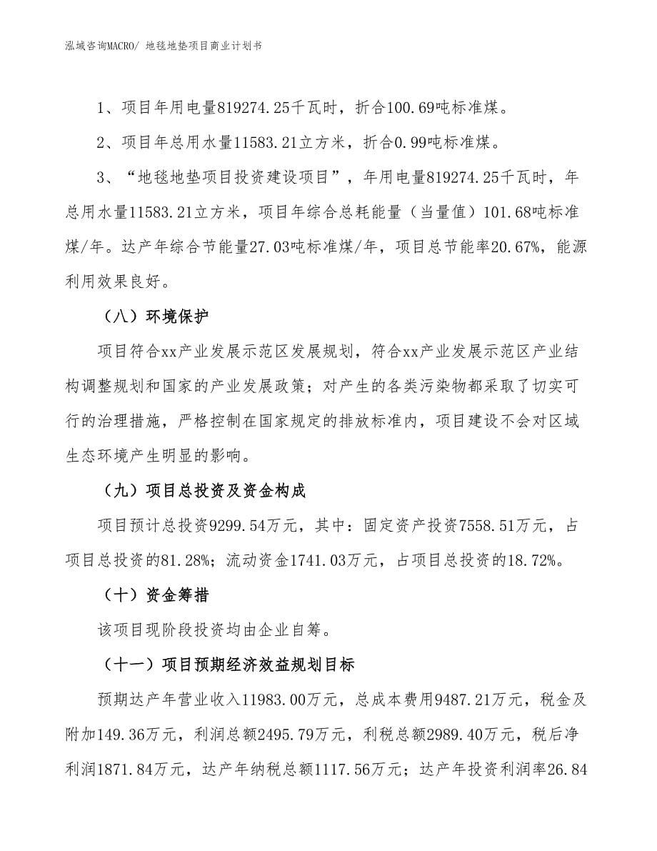 （项目计划）地毯地垫项目商业计划书_第5页