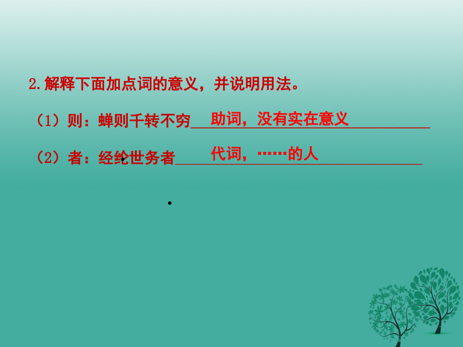 2018年春中考语文总复习八下文言知识课件_第3页