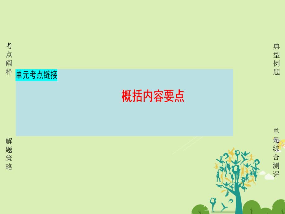 2018-2019学年高中语文第3单元单元考点链接课件新人教版_第1页