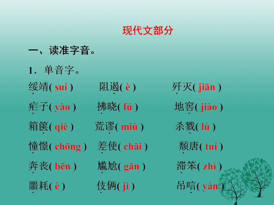 浙江新中考2018年中考语文复习课内知识训练八上课件_第2页