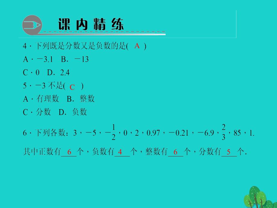 2018年秋七年级数学上册 1.2.1 有理数习题课件 新人教版_第4页