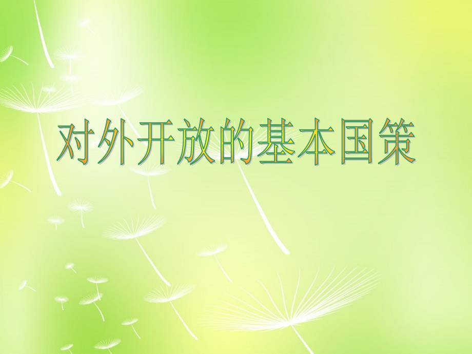 博才实验中学九年级政治全册 2.4.1 对外开放的基本国策课件 新人教版_第3页