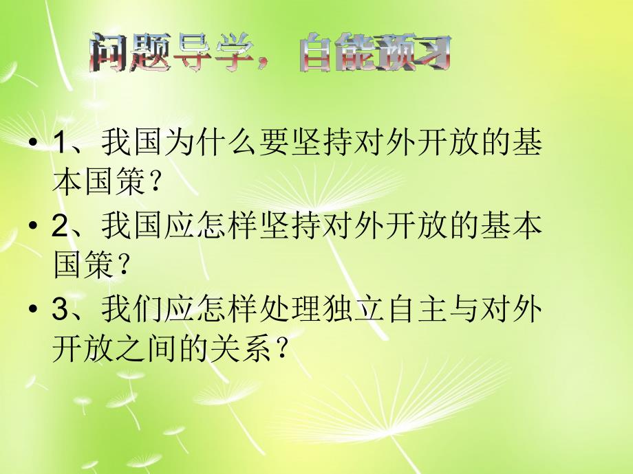 博才实验中学九年级政治全册 2.4.1 对外开放的基本国策课件 新人教版_第4页