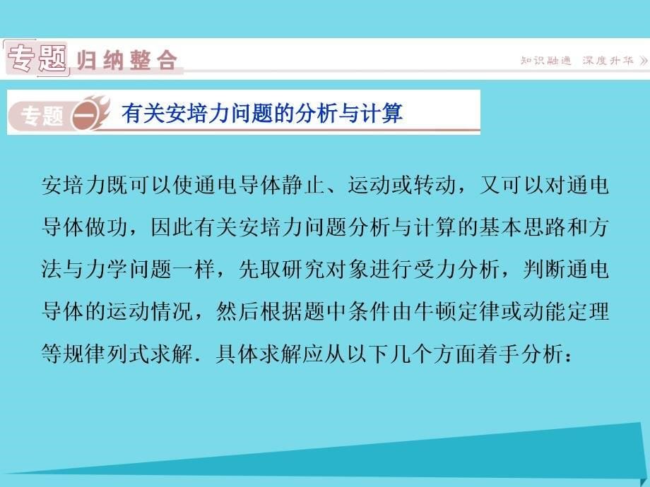 2018年高中物理 第三章 磁场本章优化总结课件 新人教版选修3-1_第5页