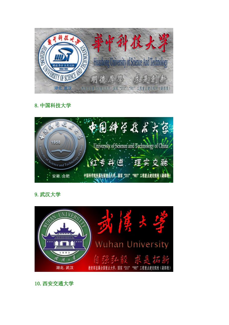 中国100位排名的大学校徽包括211和985大学.doc_第4页