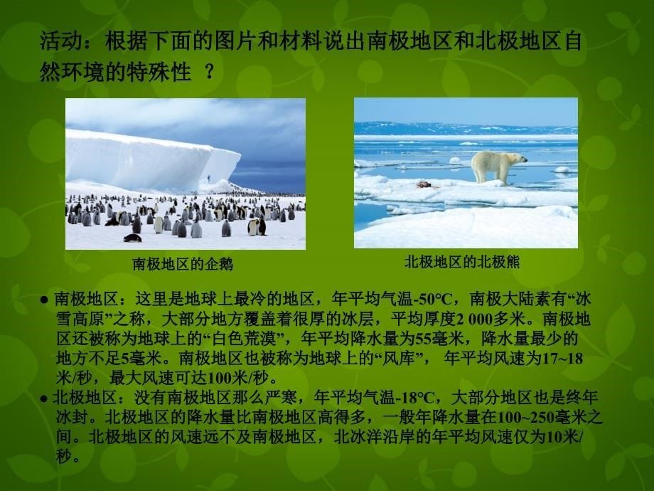 江苏省盐城市大丰市万盈第二中学七年级地理下册《10.1 极地地区》课件 新人教版_第5页