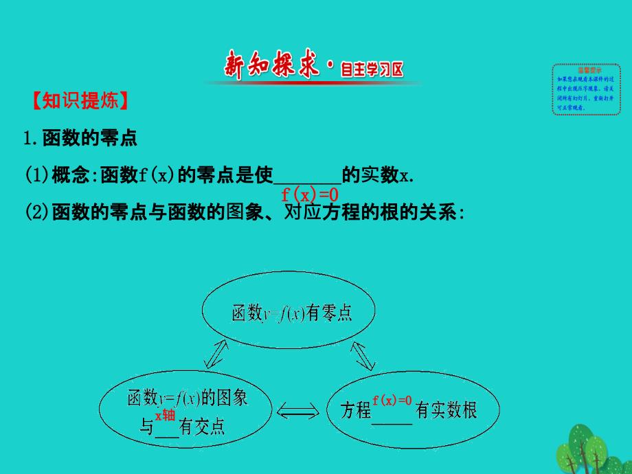 2018高中数学 精讲优练课型 第三章 函数的应用 3.1.1 方程的根与函数的零点课件 新人教版必修1_第2页