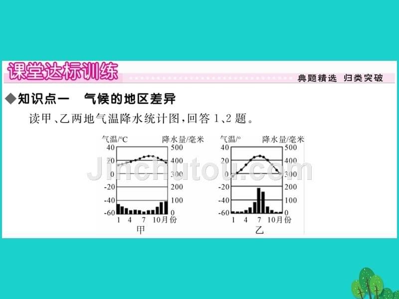 2018年秋七年级地理上册 第三章 第四节 世界的气候（第1课时 气候的地区差异 世界气候类型的分布）课件 新人教版_第5页