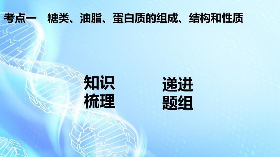 2018年全国高考化学一轮复习 专题11 第4讲 生命中的基础有机化学物质 合成有机高分子课件 苏教版_第5页