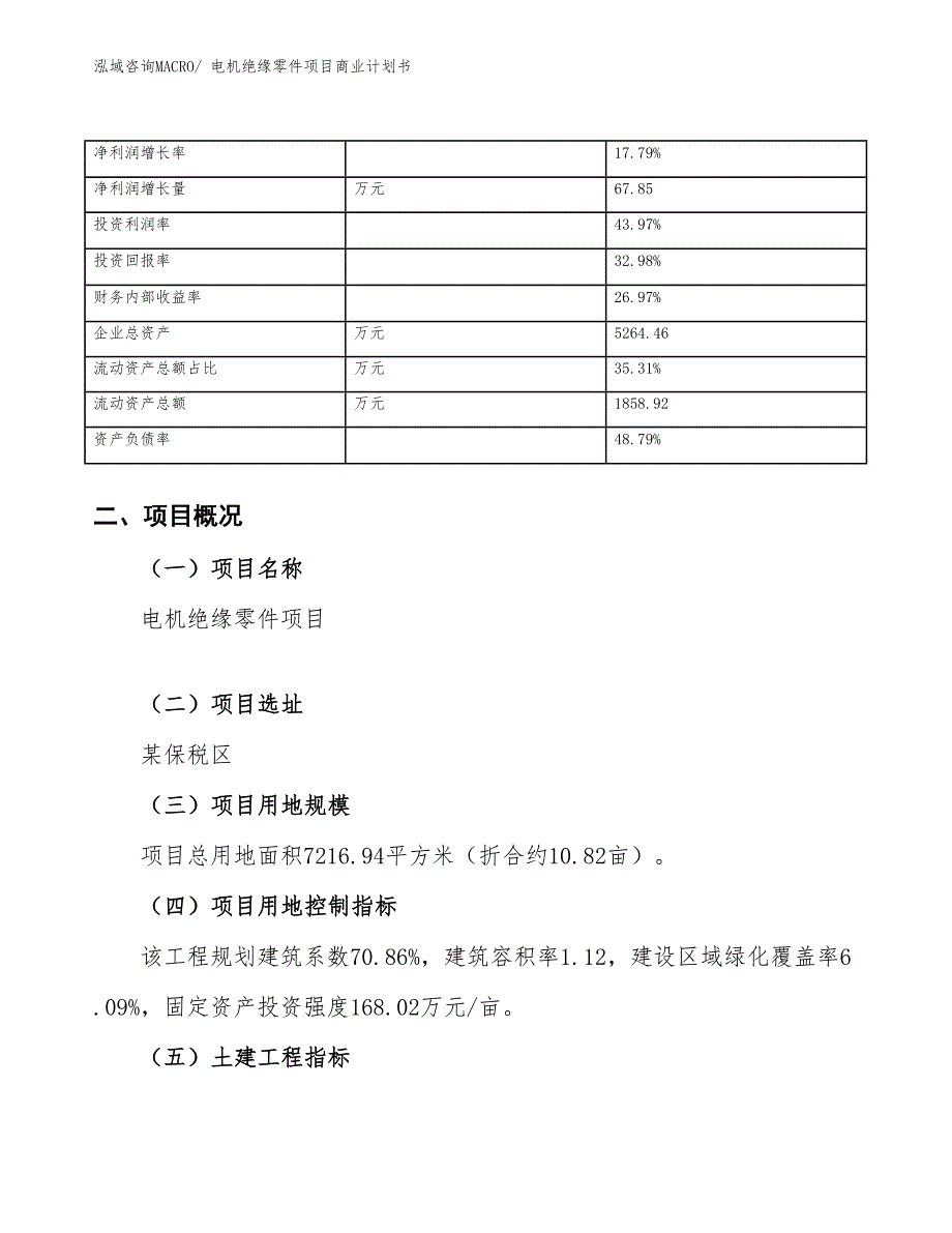 （创业）电机绝缘零件项目商业计划书_第4页