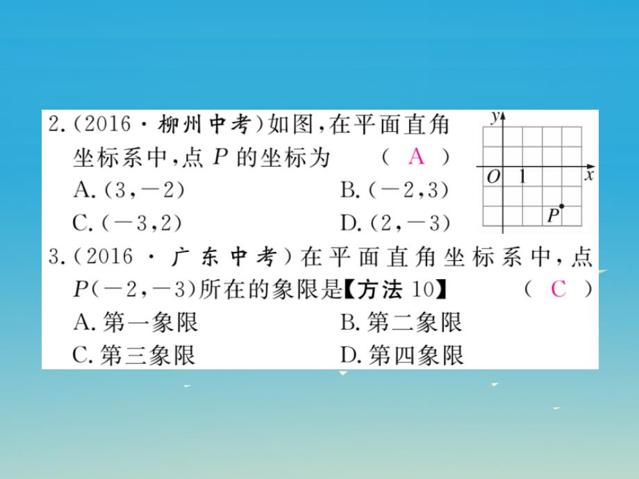 江西专版2018春七年级数学下册7.1.2平面直角坐标系课件新版新人教版_第3页