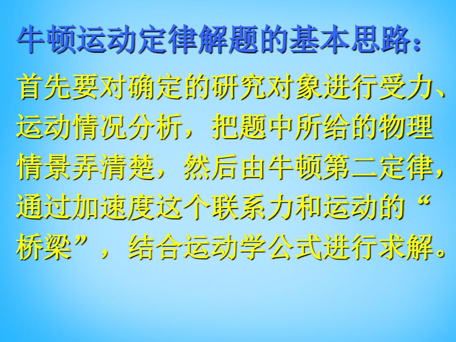 云南省保山市第一中学高中物理 4.6用牛顿定律解决问题（一）课件 新人教版必修1_第3页