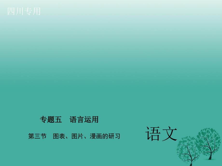 四川版2018中考语文总复习第二部分积累与运用专题五第三节图表图片漫画的研习课件_第1页