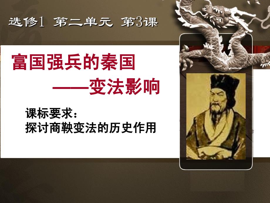 2018—2018年高中历史 第3课 富国强兵的秦国课件 新人教版选修1_第2页