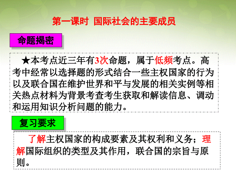 广东省高中政治 第8课 走进国际社会课件1 新人教版必修2_第3页