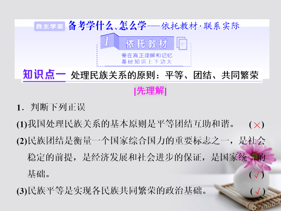 2018届高考政治总复习第三单元发展社会主义民主政治第七课我国的民族区域自治制度和宗教政策课件新人教版必修2_第3页