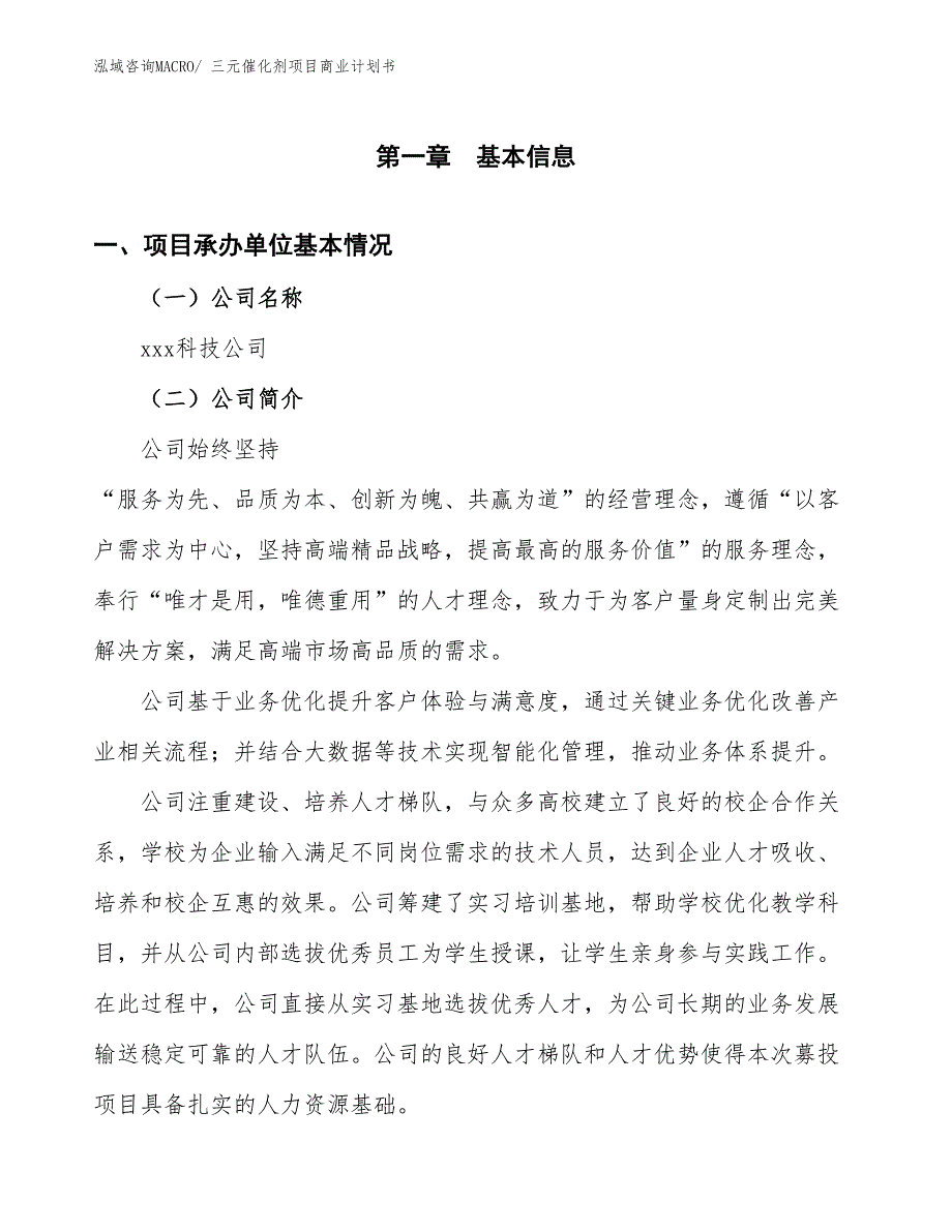 （融资）三元催化剂项目商业计划书_第3页