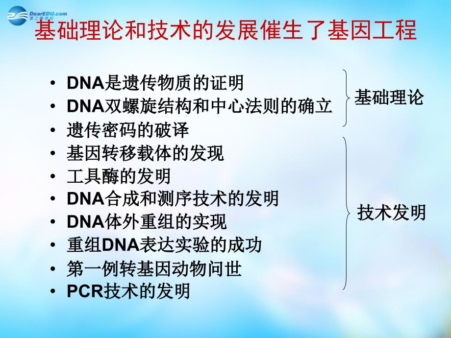 云南省德宏州梁河县第一中学高二生物 1.1基因工程的基本工具课件_第3页