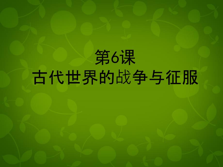 山东省平度市蓼兰镇何家店中学九年级历史上册《第6课 古代世界的战争与征服》课件 新人教版_第2页