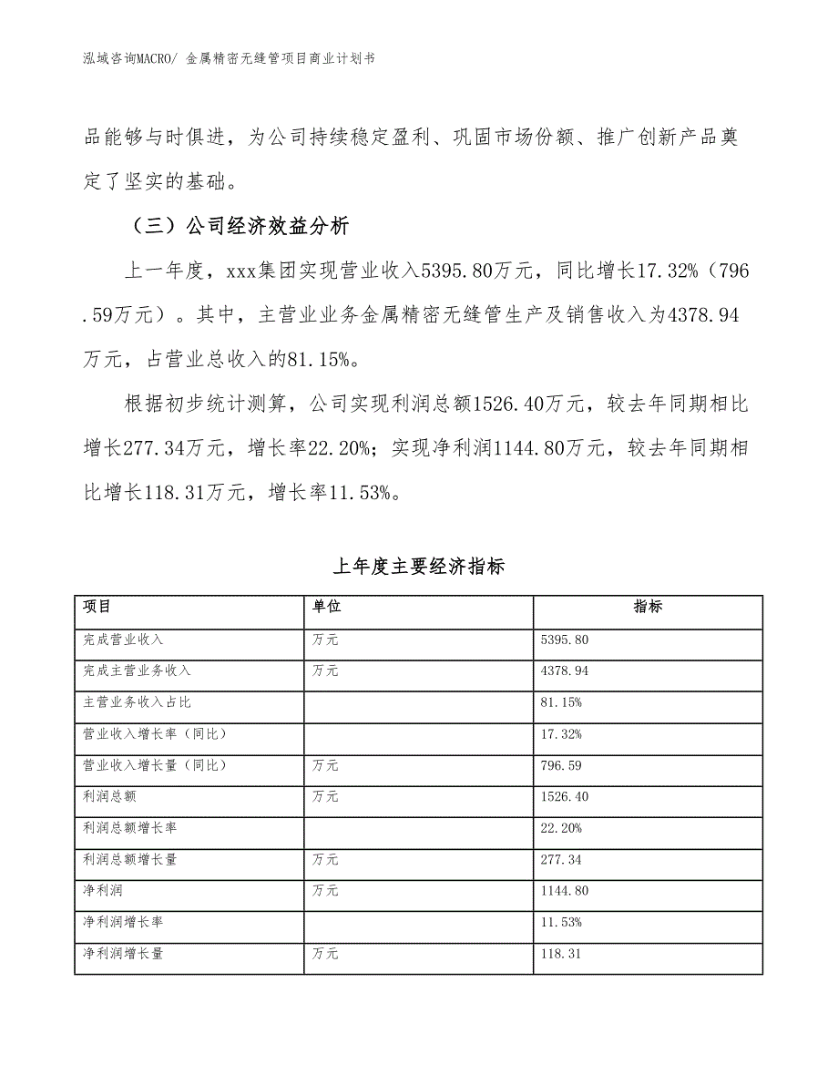 （项目说明）金属精密无缝管项目商业计划书_第3页