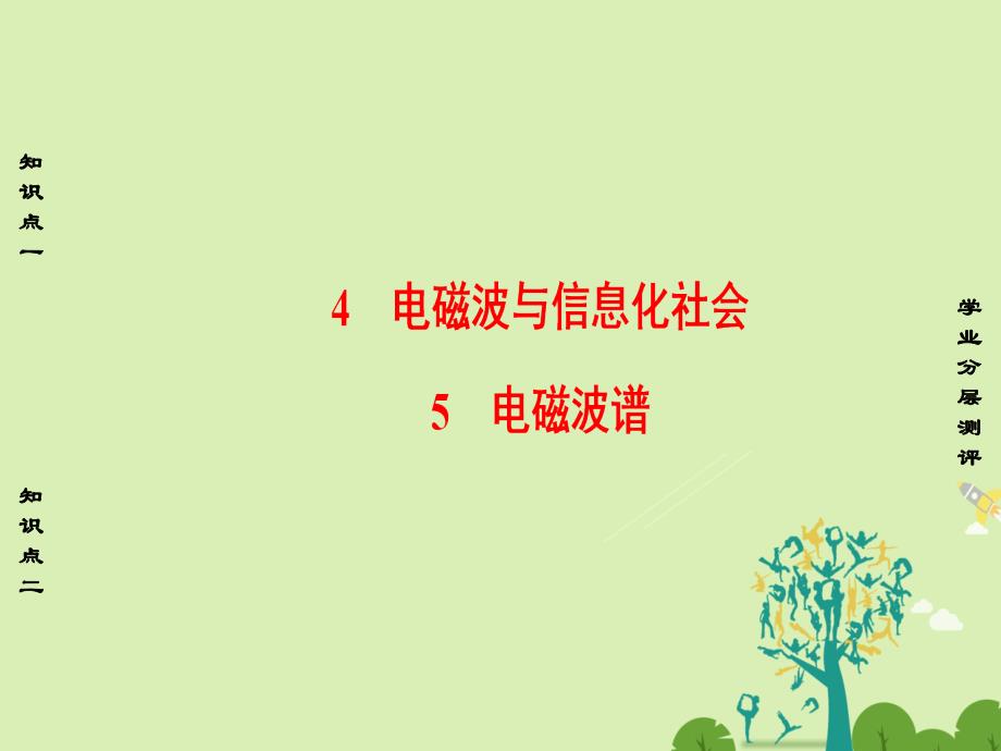 2018-2019学年高中物理 第14章 电磁波 4、5 电磁波与信息化社会、电磁波谱课件 新人教版选修3-4_第1页