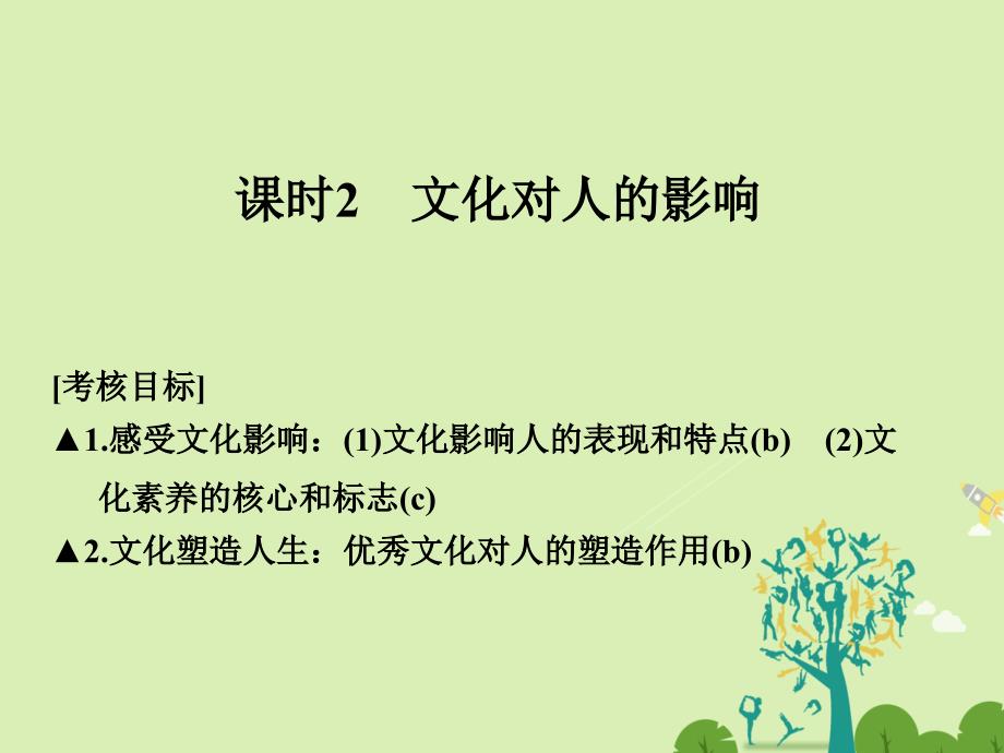 浙江专用2018版高考政治一轮复习第一单元文化与生活2文化对人的影响课件新人教版_第1页