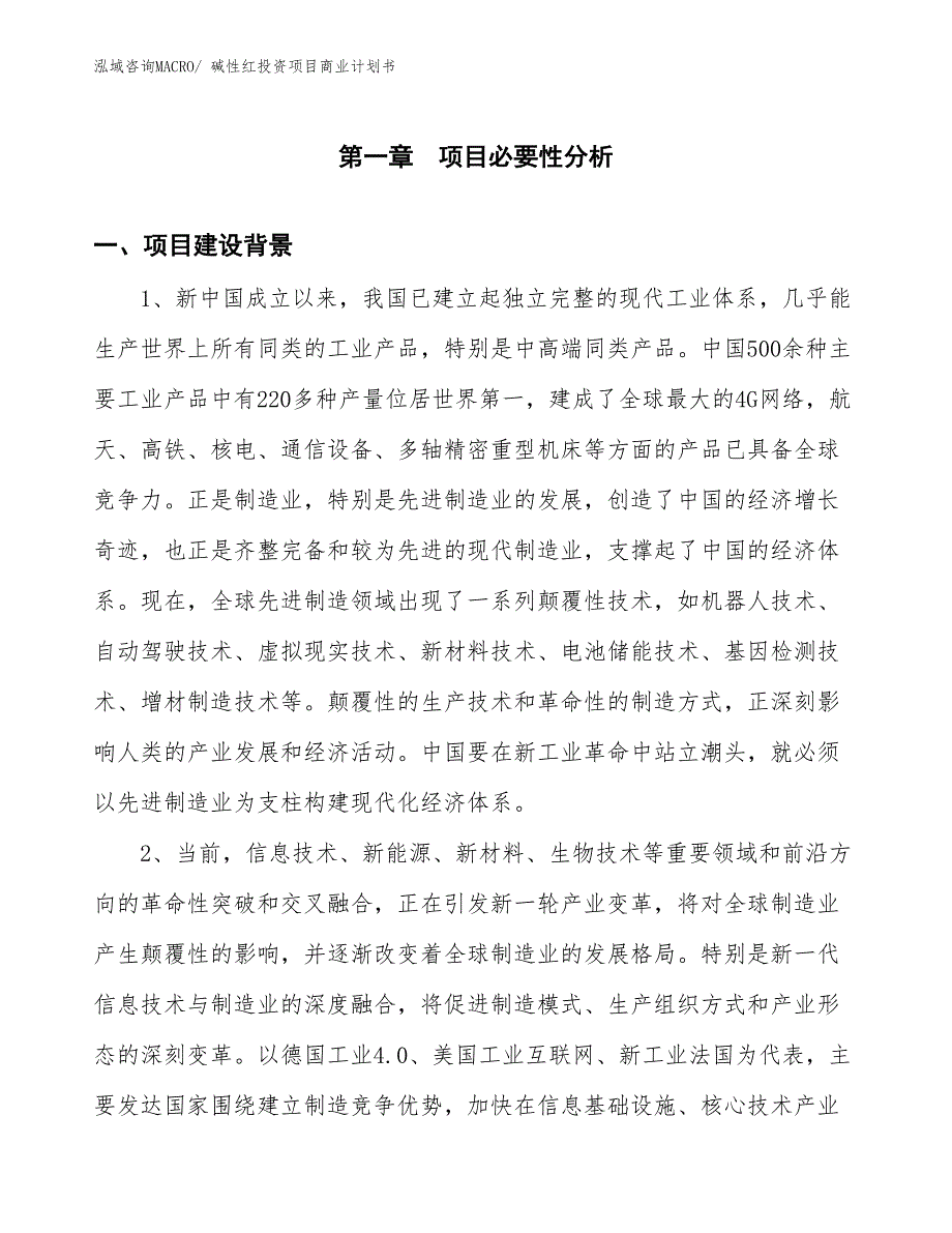 （模板）碱性红投资项目商业计划书_第3页