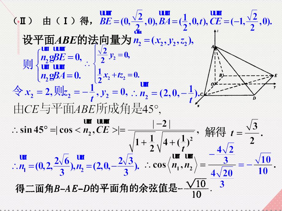 广东省广州市2018高考数学一轮复习 用立体几何中向量方法——求空间角与距离05课件_第4页