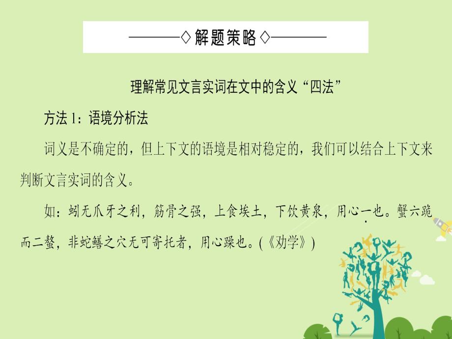 2018-2019学年高中语文第一单元开启智慧之门单元考点链接理解常见文言实词在文中的含义课件鲁人版_第3页