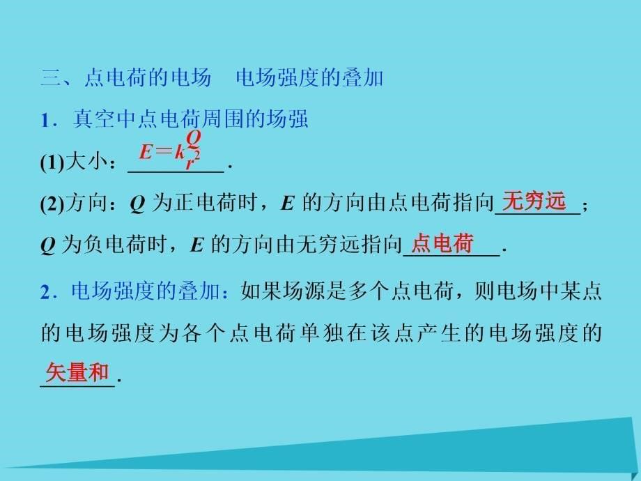 2018年高中物理 第一章 静电场 第3节 电场强度课件 新人教版选修3-1_第5页