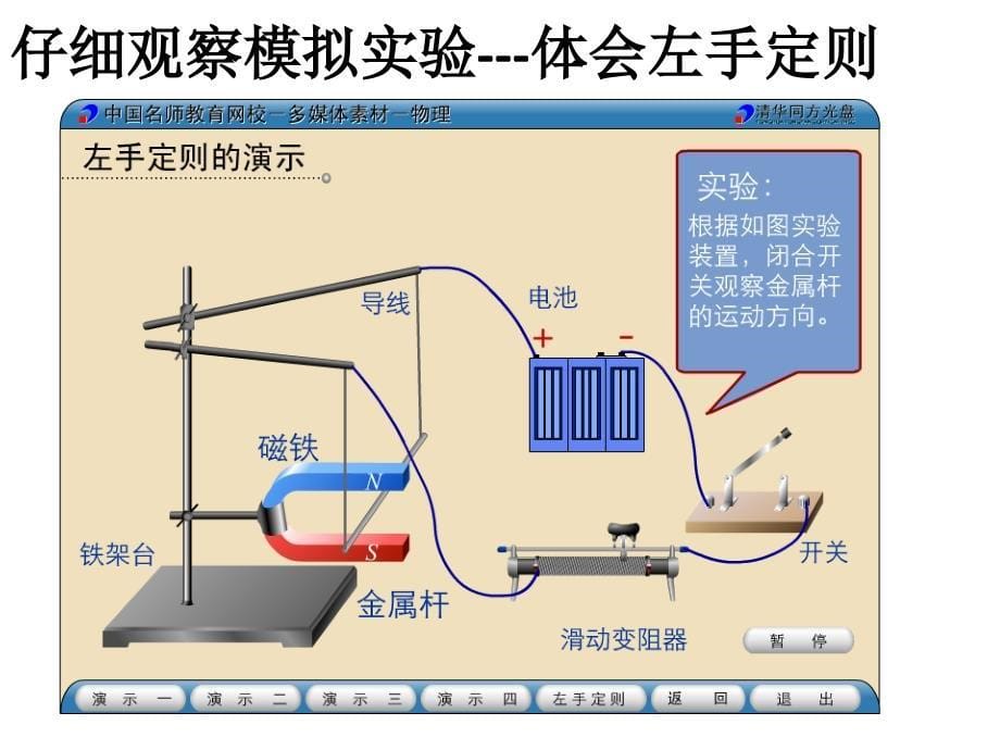 高中物理人教版选修3-1+3.4磁场对通电导线的作用力课件_第5页