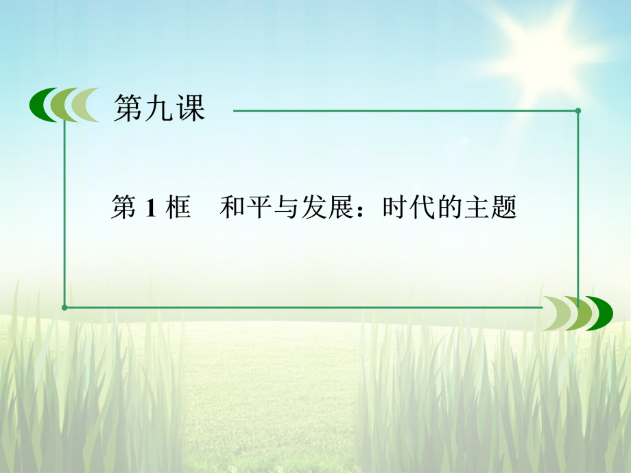 广东省高中政治 9.1和平与发展 时代的主题课件3 新人教版必修2_第3页