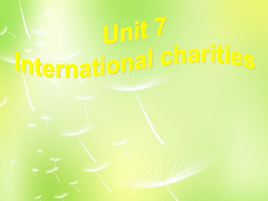 江苏省永丰初级中学八年级英语下册 unit 7 international charities课件 （新版）牛津版_第1页