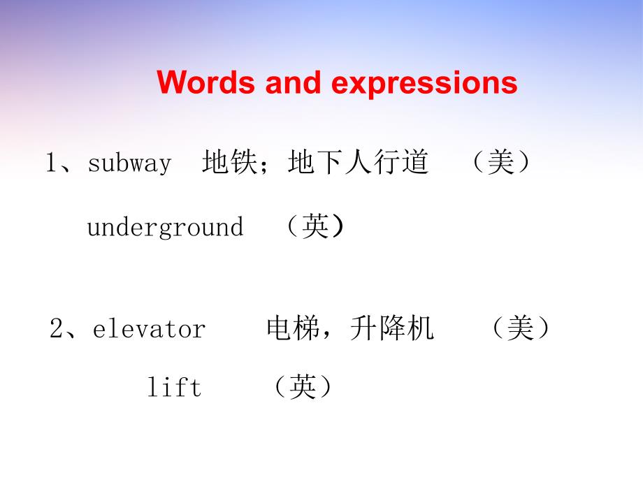 浙江省宁波市慈湖中学高中英语 unit2 english around the world词汇课件 新人教版必修1_第1页