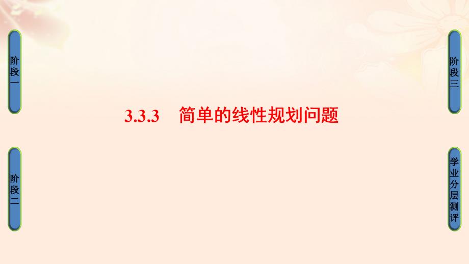 2018-2019学年高中数学 第三章 不等式 3.3.3 简单的线性规划问题课件 苏教版必修5_第1页