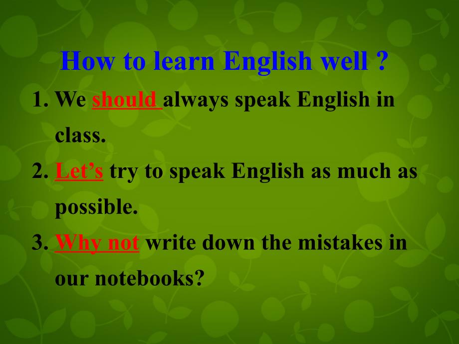 四川省华蓥市明月镇小学八年级英语上册 module 1 unit 2 you should smile at her课件 （新版）外研版_第2页