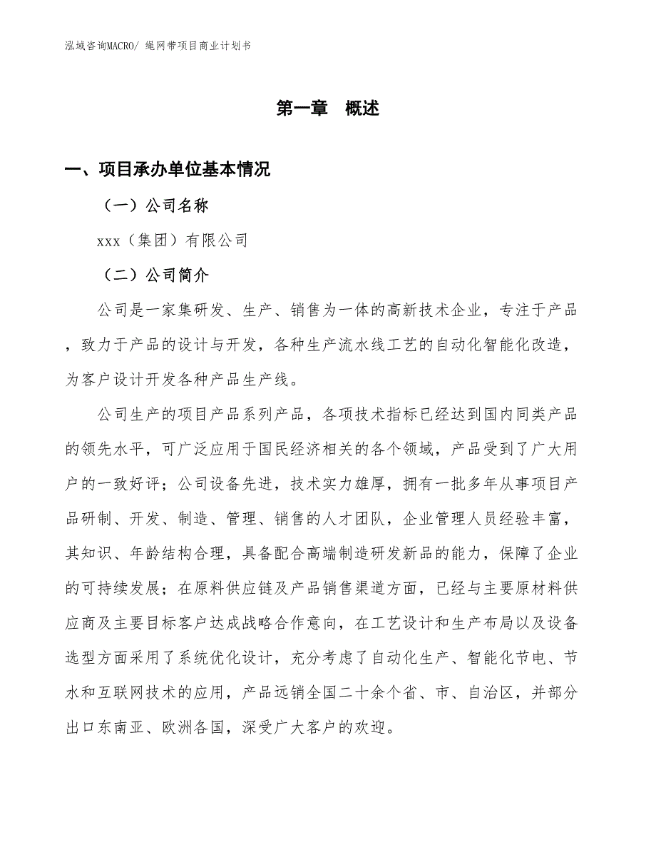 （创业）绳网带项目商业计划书_第3页