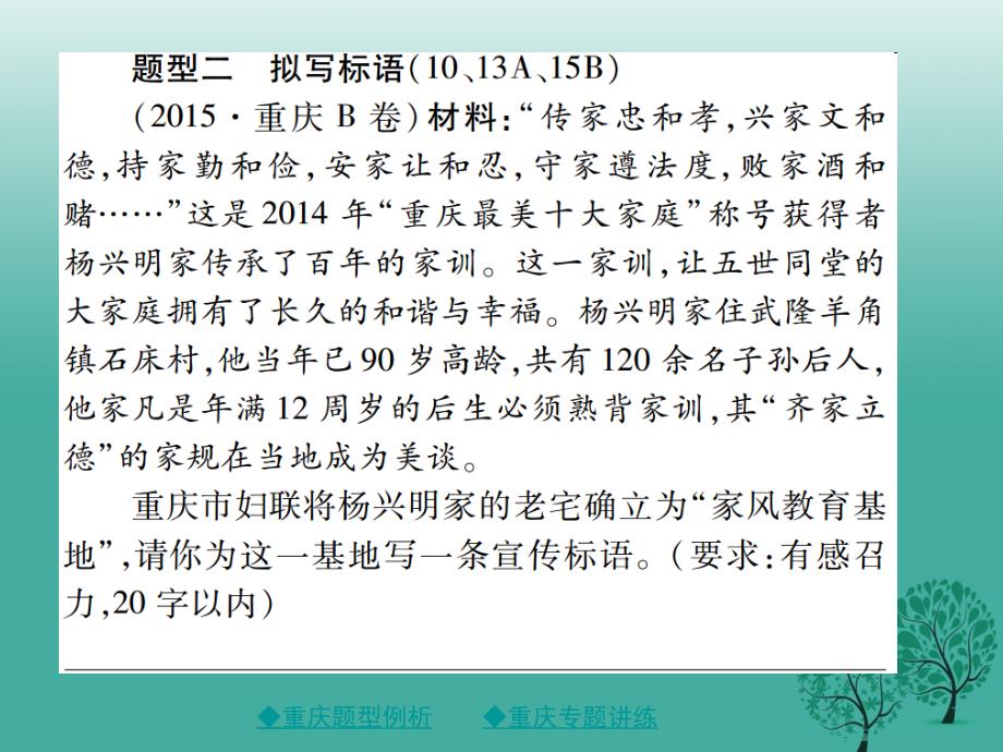 2018中考语文总复习 第1部分 语文知识及运用 专题12（2）活动策划课件_第4页